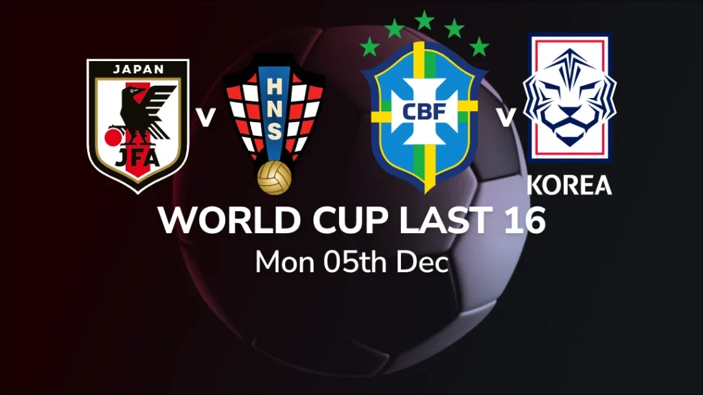 Sport Preview: World Cup Last 16 - Mon 05th Dec