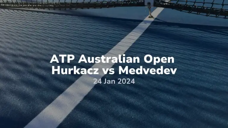 ATP Australian Open Hubert Hurkacz  vs Daniil Medvedev 240124 sport preview