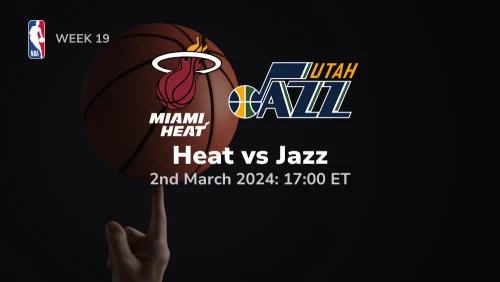 Miami Heat vs Utah Jazz Prediction & Betting Tips 322024 sport preview