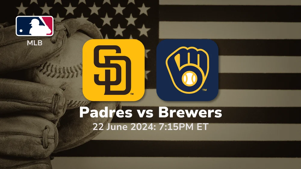 San Diego Padres vs Milwaukee Brewers Prediction & Betting Tips 6222024