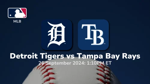 Detroit Tigers vs Tampa Bay Rays Prediction 9/26/24