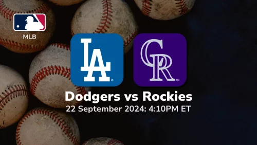 Los Angeles Dodgers vs Colorado Rockies Prediction 9/22/24