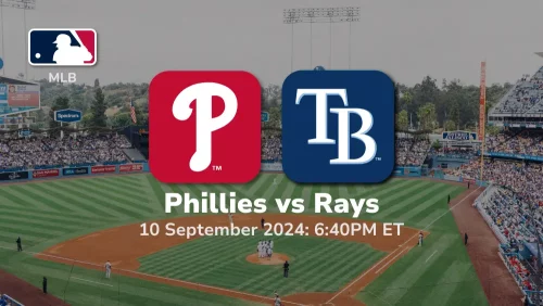 Philadelphia Phillies vs Tampa Bay Rays Prediction 9/10/24