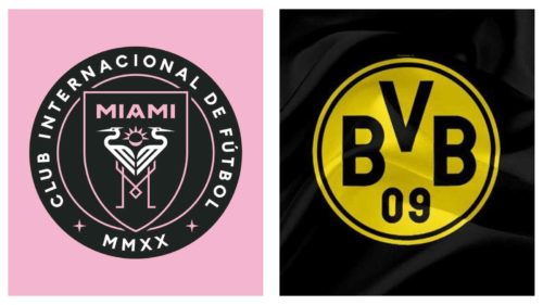Inter Miami and Borussia Dortmund logos