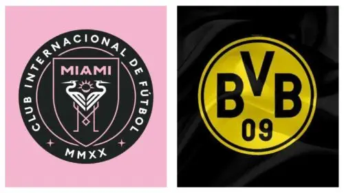 Inter Miami and Borussia Dortmund logos