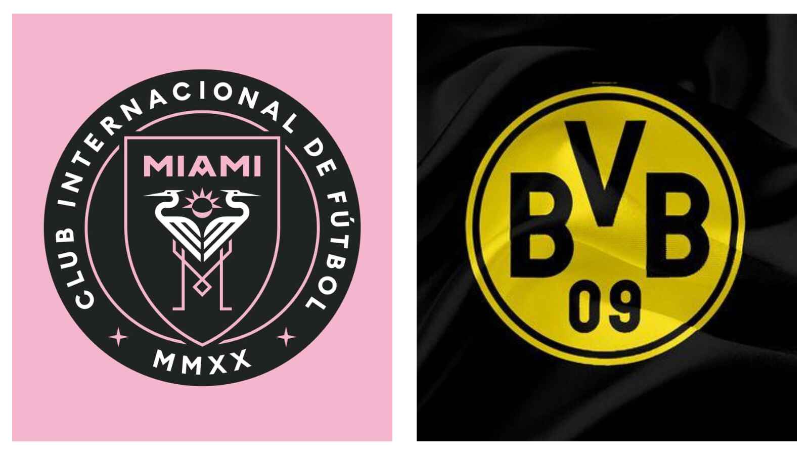 Inter Miami and Borussia Dortmund logos